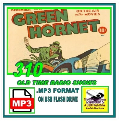 THE GREEN HORNET 310 Choice Old Time Radio Shows OTR MP3 On USB Flash Drive - Image 1 of 4