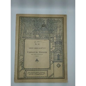 Edouard Schütt CANIVAL MIGNON For the Pianoforte OP.48 Sheet music book 1916. - Picture 1 of 5