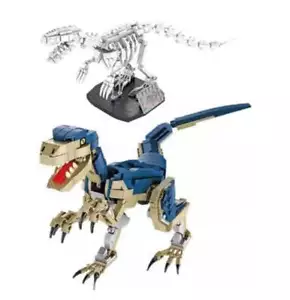 Velociraptor and Velociraptor Fossil 2 in 1 Building Blocks Bricks Toy Set - Picture 1 of 1