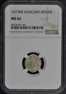 1575KB Hungary Denar Madonna & Child NGC MS62 - Picture 1 of 2