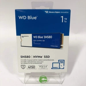 Neue Western Digital WD 2280mm SN580 1TB PCIe Gen4 NVMe M.2 SSD WDBWMY001088L - Bild 1 von 3