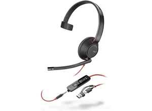 Casque filaire Poly Blackwire 5210 avec micro USB Type-A 207577-201 - Photo 1/7
