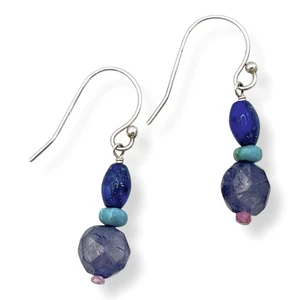 Sundance Katalog Ohrringe Sterlingsilber Lapis Türkis Amethyst rosa Saphir - Bild 1 von 3