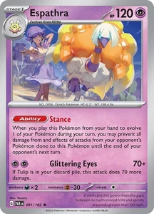 Pokémon Karte Espathra 081/182 | Paradox Rift | Rare Non Holo | NM - Bild 1 von 1