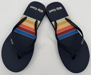NEW Rip Curl Wave Shapers Sandals Flip Flops Navy Blue Sz 9/10 (EU 41) Rainbow - Picture 1 of 12