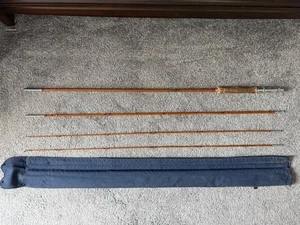 Horrocks-Ibbotson H.I. Bambus 3 tlg Fliegenrute Utica NY 9’ mit extra Spitze - selten - Bild 1 von 17