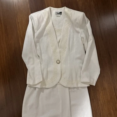 Conjunto de traje vintage Sunshine and Starshine talla 12 para mujer borde de encaje marfil” Foto 1 de 4