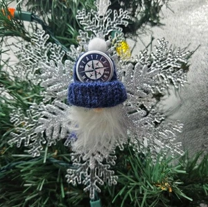 Seattle Mariners Gnome Ornament Baseball Souvenir Christmas Holiday Decor OOAK - Picture 1 of 2