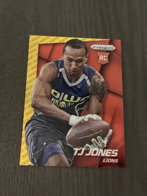 2014 Panini Prizm Panini Prizm #213 TJ JONES Detroit Lions ROOKIE Card RC - Image 1 of 3