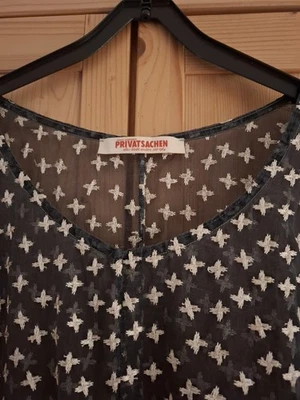 Cocon Commerz Privatsachen Kleid Tunika "GENESIE" Seide bestickt dunkelgrau - Bild 1 von 4