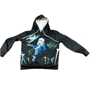 Game Undertale Black Unisex Kids Hoodie Sweatshirt Pullover Large - Picture 1 of 7