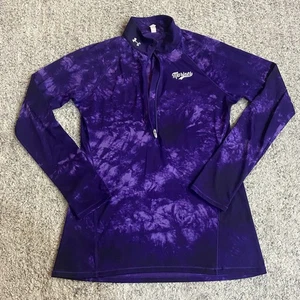Under Armor Womens Shirt Medium Fitted Marines Tye Dye Purple Long Sleeve - Picture 1 of 9