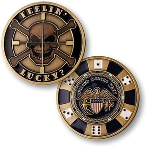 U.S. Navy Feelin' Lucky Challenge Coin - Bild 1 von 1