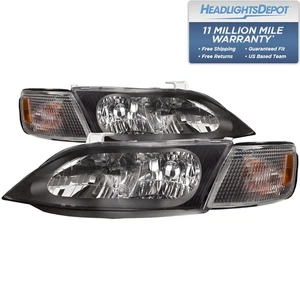 Headlights Halogen 4Pc Set w/Corner Park Signal lights For 1997-2001 Lexus ES300 - Picture 1 of 7