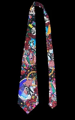 RARE NICOLE MILLER THE GRATEFUL DEAD SILK TIE - Image 1 of 4