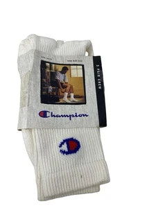 Vintage 90s Champion 1 Pair Crew Socks Shoe Size 6-12 Fits 10-13 - Picture 1 of 3