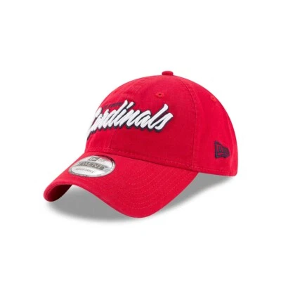 Chapéu ajustável St. Louis Cardinals vermelho New Era MLB Core Script 9TWENTY - Imagem 1 de 4