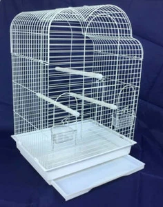 Anna White Large Cockatiel Cage Bird Cage with Perch & Accessories 70x48x36cm - Picture 1 of 4