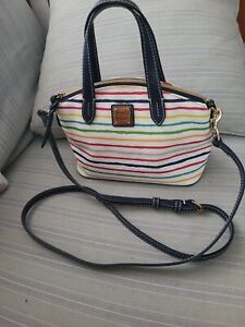 DOONEY & BOURKE EUC Striped Mini Satchel Crossbody Bag #K9195065