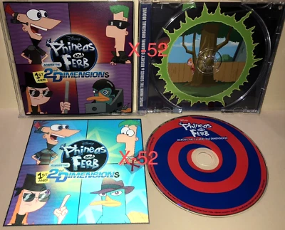 Disney Phineas and Ferb CD Across1st 2nd Dimension Soundtrack w Lenticular Card - Image 1 of 4