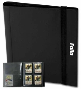 BCW Folio 4-Pocket Album - Black - Holds 160 Gaming or Trading Cards - Picture 1 of 1