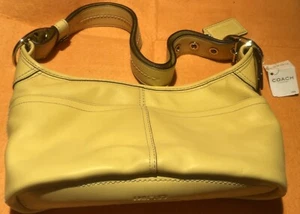 Coach Vintage Hobo Shoulder Handbag M0893 F13354 Leather Canary Yellow NEW!! - Picture 1 of 8