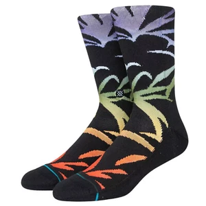 STANCE Palmer All Gender Crew Socks sz L Large (9-13) Black Purple Red Tropical - Picture 1 of 3