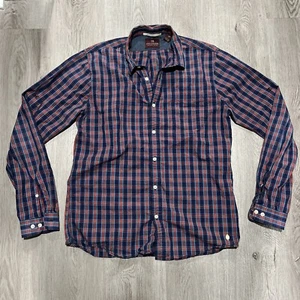 Scotch & Soda Monsieur Provocative Men’s Large Checkered Long Sleeve Button Up - Picture 1 of 7