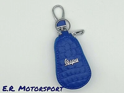 E.R. MOTORSPORT Portachiavi in Poliuretano BLUE con logo VESPA