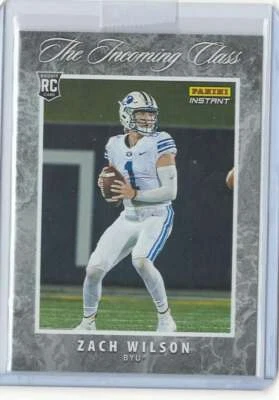 ZACH WILSON RC 2020-21 Panini Instant Incoming Class /3109 ROOKIE BYU   ID:13837 - Image 1 of 2