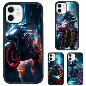 Heavy Duty Case For Samsung Galaxy Apple iPhone futuristic electric - Picture 1 of 25