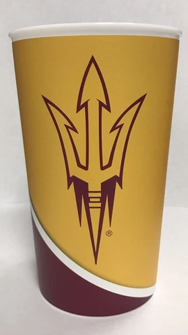 Arizona State Sun Devils 22 OZ Plastic Cup Made In the USA Brand New ASU Mug Cover