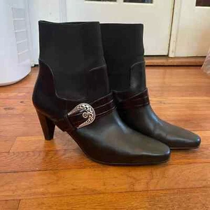 Brighton Rosita Black Ankle Boots - Size 8.5 - Picture 1 of 8
