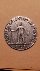 1784 Brunswick Luneberg Calenberg Hannover Germany 1/6 Taler Wildman Choice R438 - Picture 1 of 3