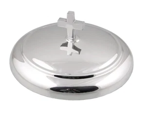 Communion Ware | Bread Plate Cover | Stainless Steel – Shiny (Silver) Finish - Picture 1 of 3