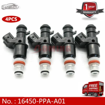 Inyectores de combustible 16450-PPA-A01 4 piezas para Honda Civic CRV CR-V 2002-2004 2,4 L L L4 Foto 1 de 4