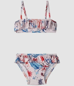 $105 Seafolly Girl's Pink Water Garden Mini Tube Bikini Swim Set AUS Size 5 - Picture 1 of 2