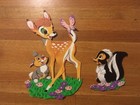 Vintage Bambi Disney Wall Hanging Decor Nursery Kids Room Flower Thumper
