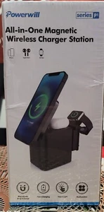 Powerwill All-in-one Magnetic Wireless Charger Station Brand New - Picture 1 of 4