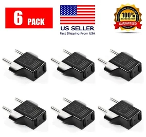 6pc Travel Charger Converter US to EU/RU European Adapter Plug for Power Adapter - Picture 1 of 5