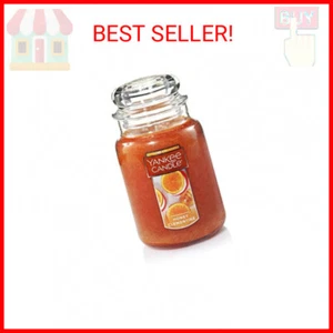 Yankee Candle Honey Clementine Scented, Classic 22oz Large Jar Single Wick Aroma - Picture 1 of 2