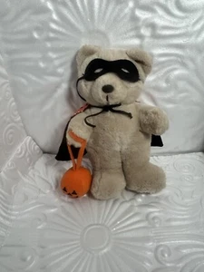 Dakin Halloween Bear Plush Trick or Treat Teddy 10" with Pumpkin Vintage 1984 - Picture 1 of 12