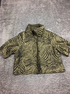 Samuel Dong Lightweight Jacket Womens Size Large Brown Black Designer - Picture 1 of 12