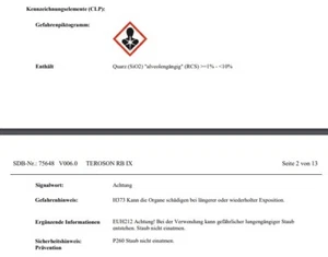 TEROSON Sigillante per carrozzeria (impastatrice) RB IX 1Kg 1359348 - Foto 1 di 1