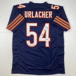 Autographed/Signed Brian Urlacher HOF 18 Chicago Blue Jersey Beckett BAS COA - Picture 1 of 4