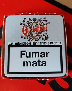 PACCHETTO SIGARETTE CHESTERFIELD in metallo, VUOTO - Foto 1 di 4