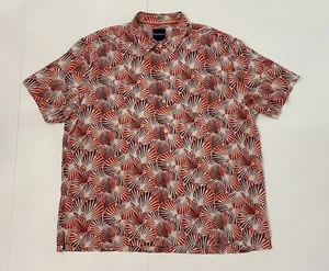 Tommy Bahama Mens 3XL 100% Silk Red Seashells Hawaiian AOP Shirt - Picture 1 of 10