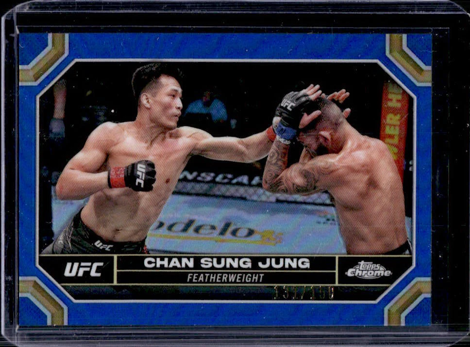 2024 Topps Chrome UFC Chan Sung Jung Blue Refractor #131/150