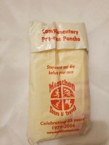 Marathon Tours Pre-race Rain Poncho 25 Yr 1979-2004 Anniversary Boston Marathon - Picture 1 of 2