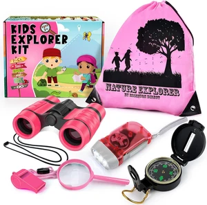 Kit de aventura explorador para niños con binoculares juguetes al aire libre para edades de 4-8 años diversión de verano - Imagen 1 de 7